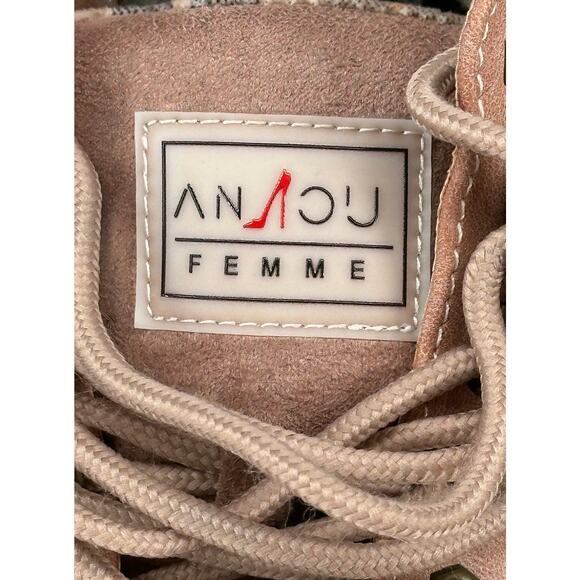 Anjou Femme Pink Casual Winter Hiking Outdoor Chunky Lug Boots 8.5 - Picture 9 of 9